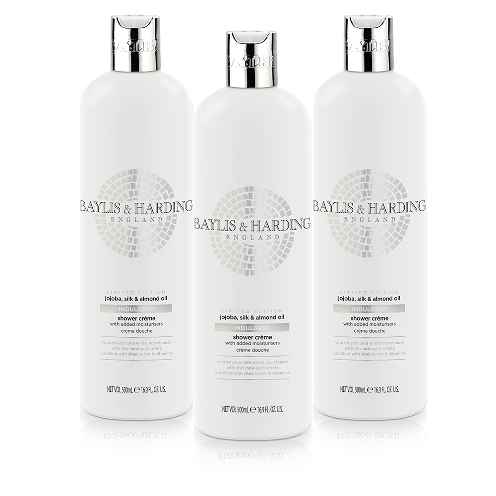 SPECIJALNA PONUDA 3x500ml Baylis & Harding jojoba, svila i bademovo ulje Kremasti gel za tuširanje