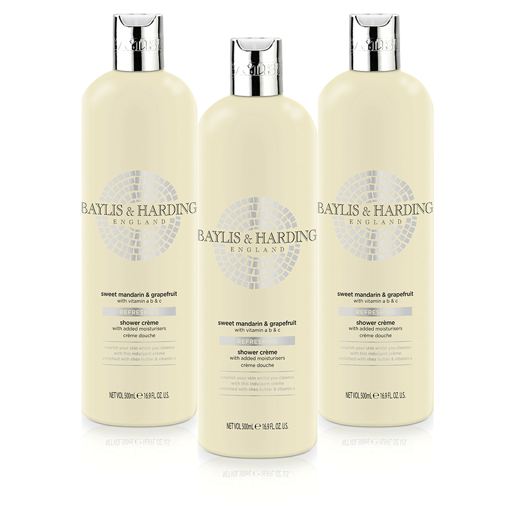 SPECIJALNA PONUDA 3x500ml Baylis & Harding slatka mandarina i grejp Kremasti gel za tuširanje